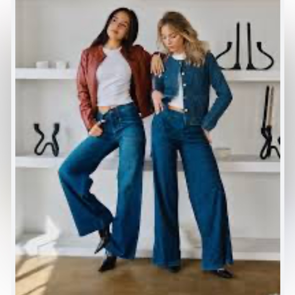 Maeve Anthropologie Wide Leg Jeans